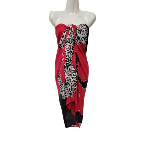 Womens Sarong Cotton Wrap Handpainted Batik Wrapskirt Beach Pareo Beachwear-NEW - Picture 8 of 8